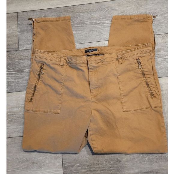 Tommy Hilfiger Pants - Tommy Hilfiger Ankle Zip Chino Pants Mid Rise [Brown]